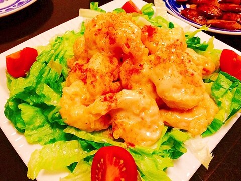 てんぷら粉でサクサク&プリプリな海老マヨ